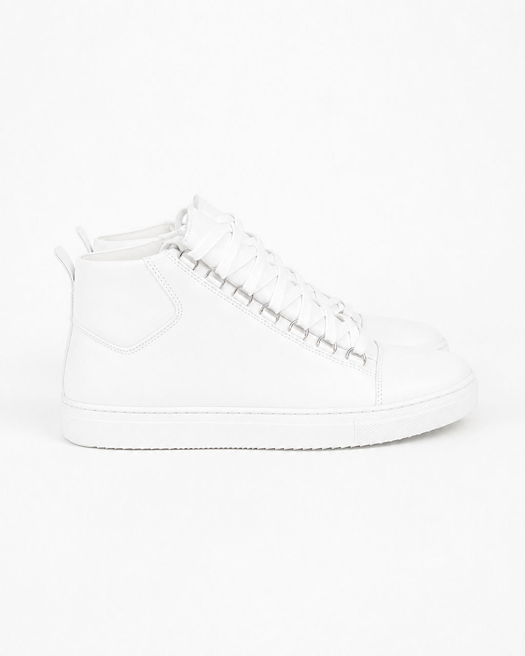 White High Top Lace Up Trainers