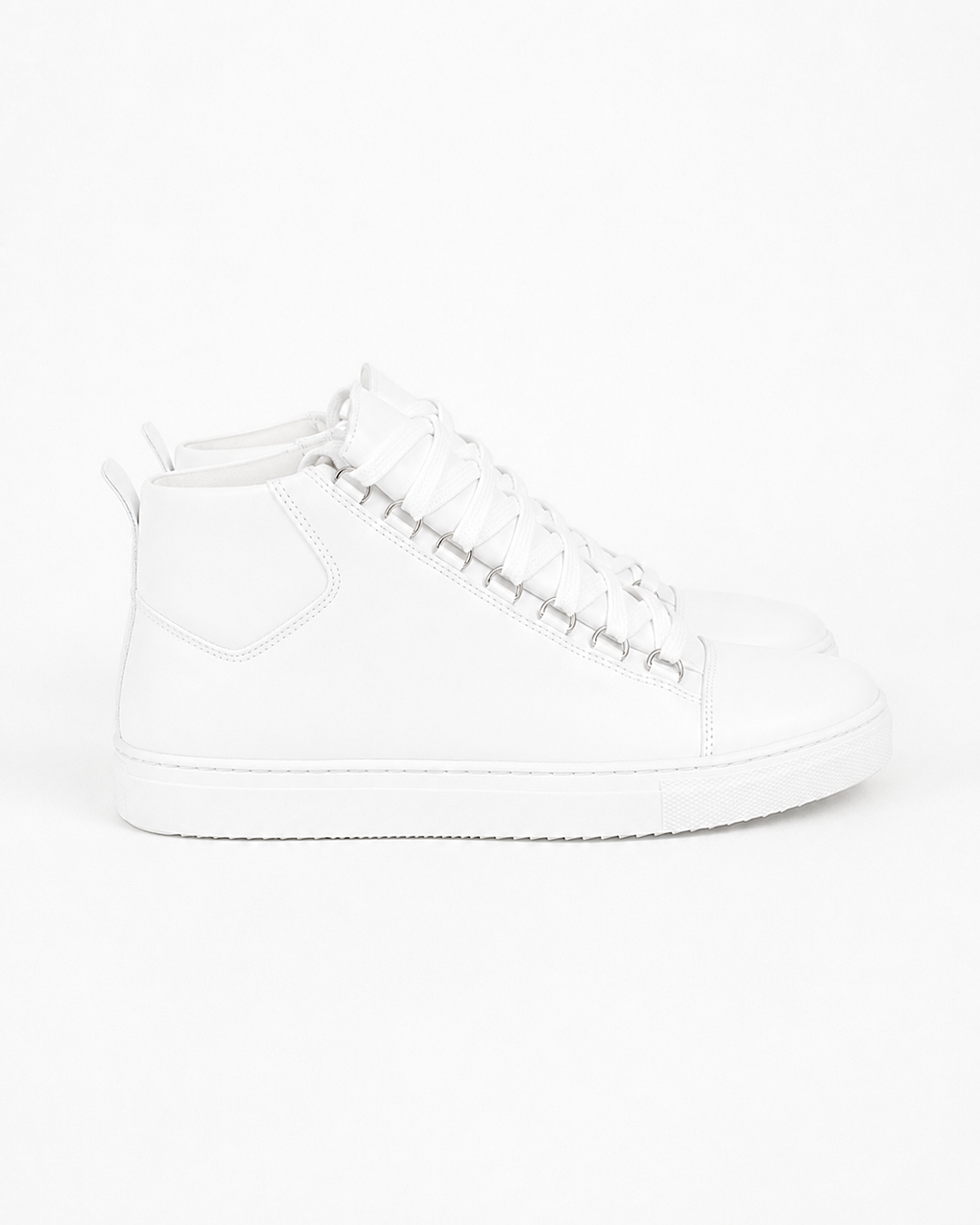 White High Top Lace Up Trainers