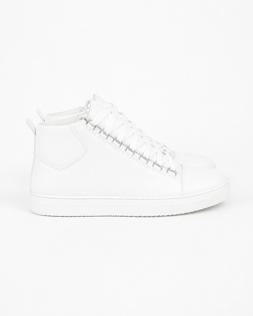 White High Top Lace Up Trainers