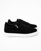 Black Suede Zip Detail Trainers