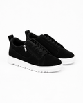 Black Suede Zip Detail Trainers