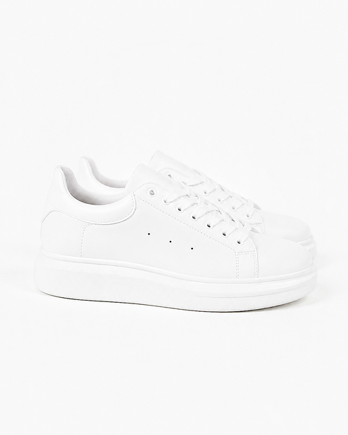 White Chunky Sole Trainers