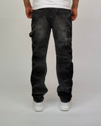 Distressed Cargo Jeans