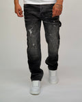 Distressed Cargo Jeans