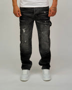 Distressed Cargo Jeans