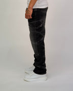 Distressed Cargo Jeans