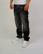 Distressed Cargo Jeans