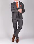 Jenson Grey Check Suit with Double Breasted Waistcoat
