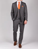 Jenson Grey Check Suit with Double Breasted Waistcoat