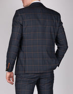 Jenson - Marine Navy Check Blazer