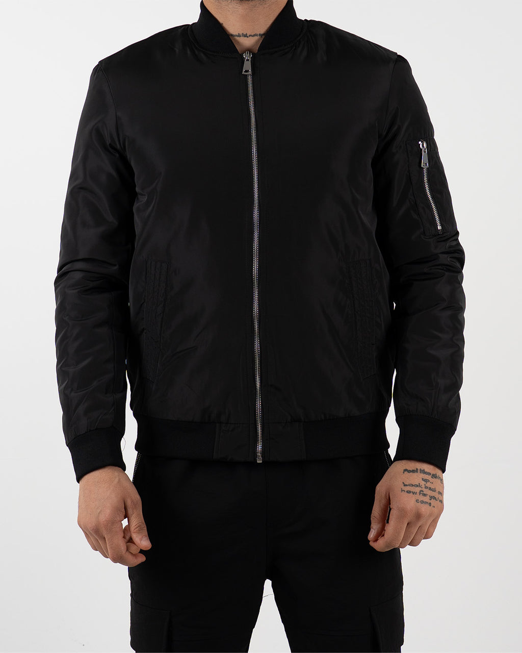 Black Classic Bomber Jacket