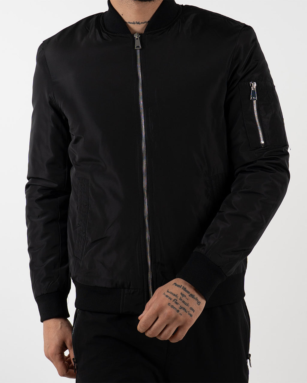 Black Classic Bomber Jacket