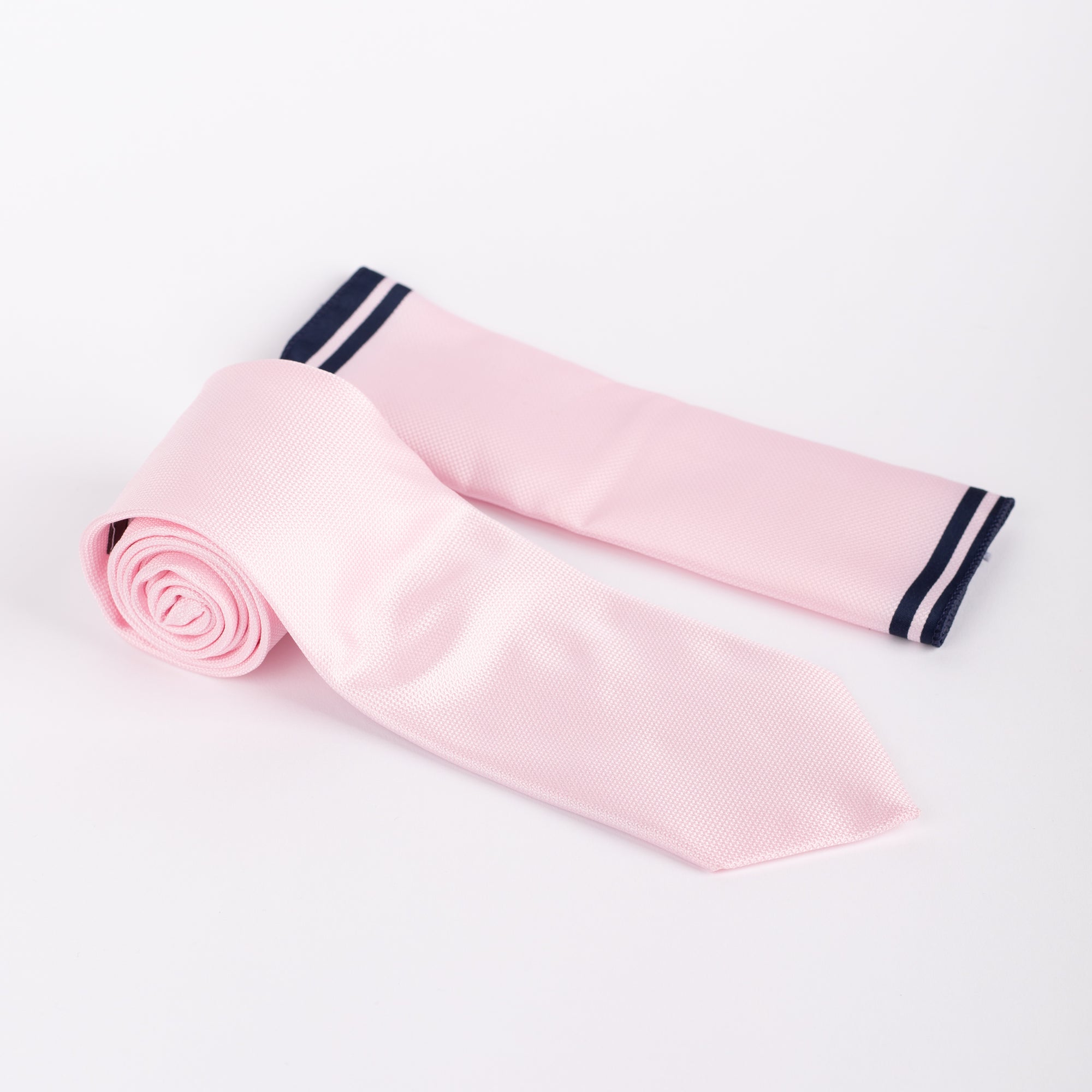MC Textured - Tie & Pocket Square Set in Light Pink