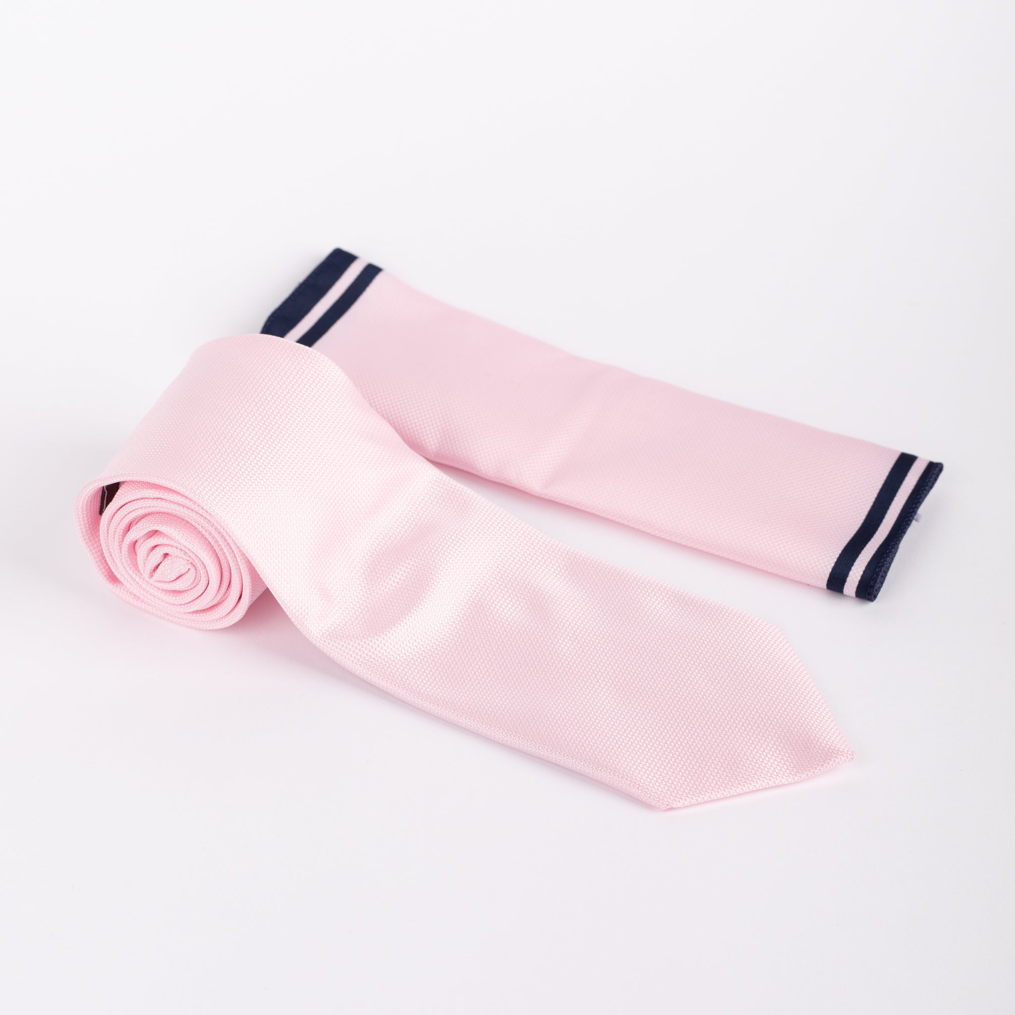 MC Textured - Tie & Pocket Square Set in Light Pink