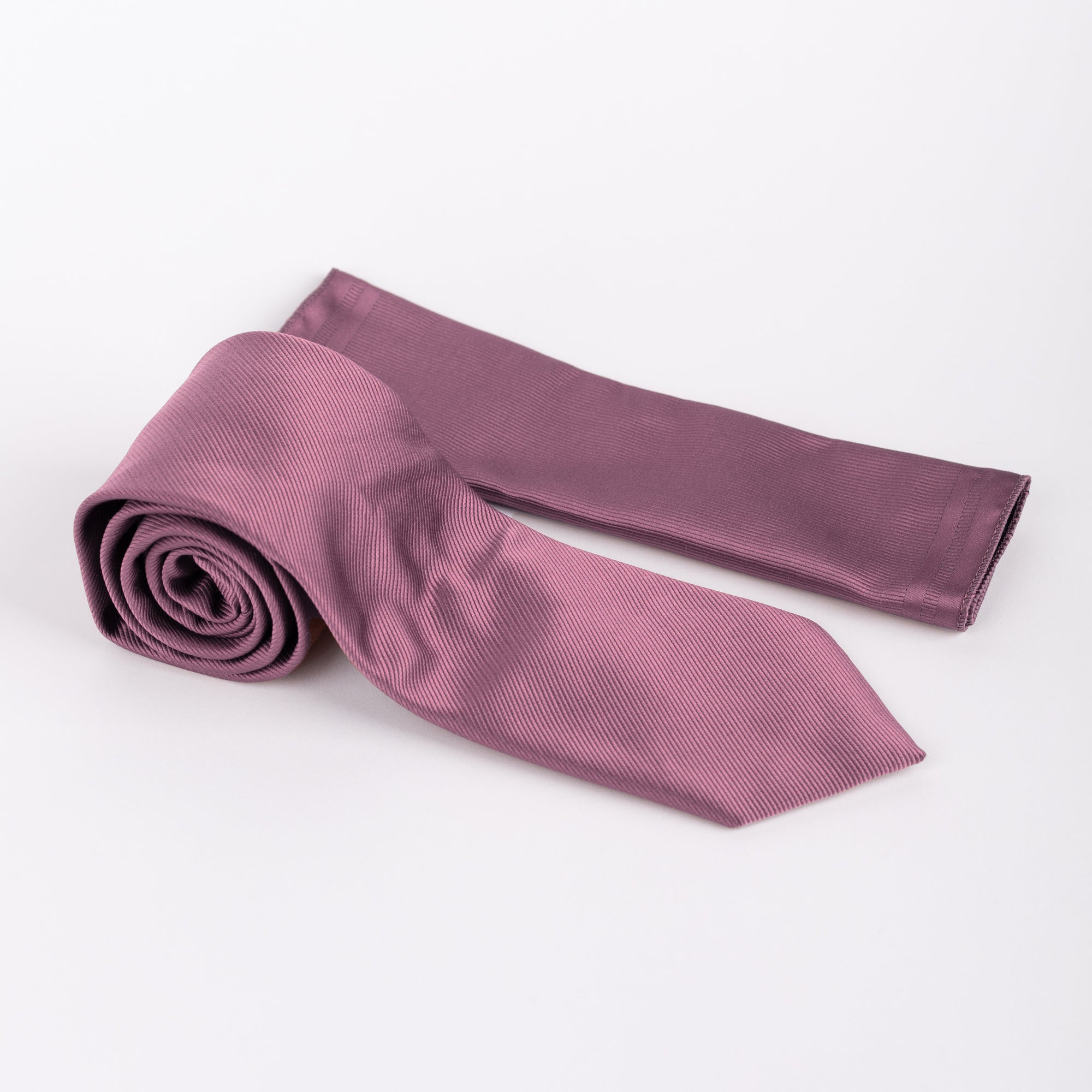 MC Diagonal Striped - Tie & Pocket Square Set in Light Purple