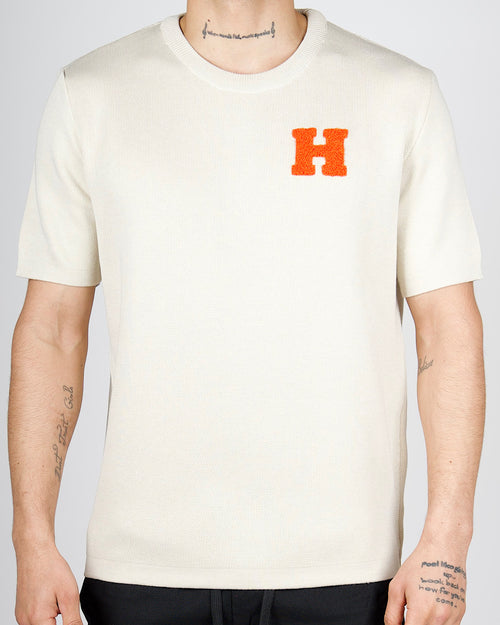 H Emblem Knit T-Shirt