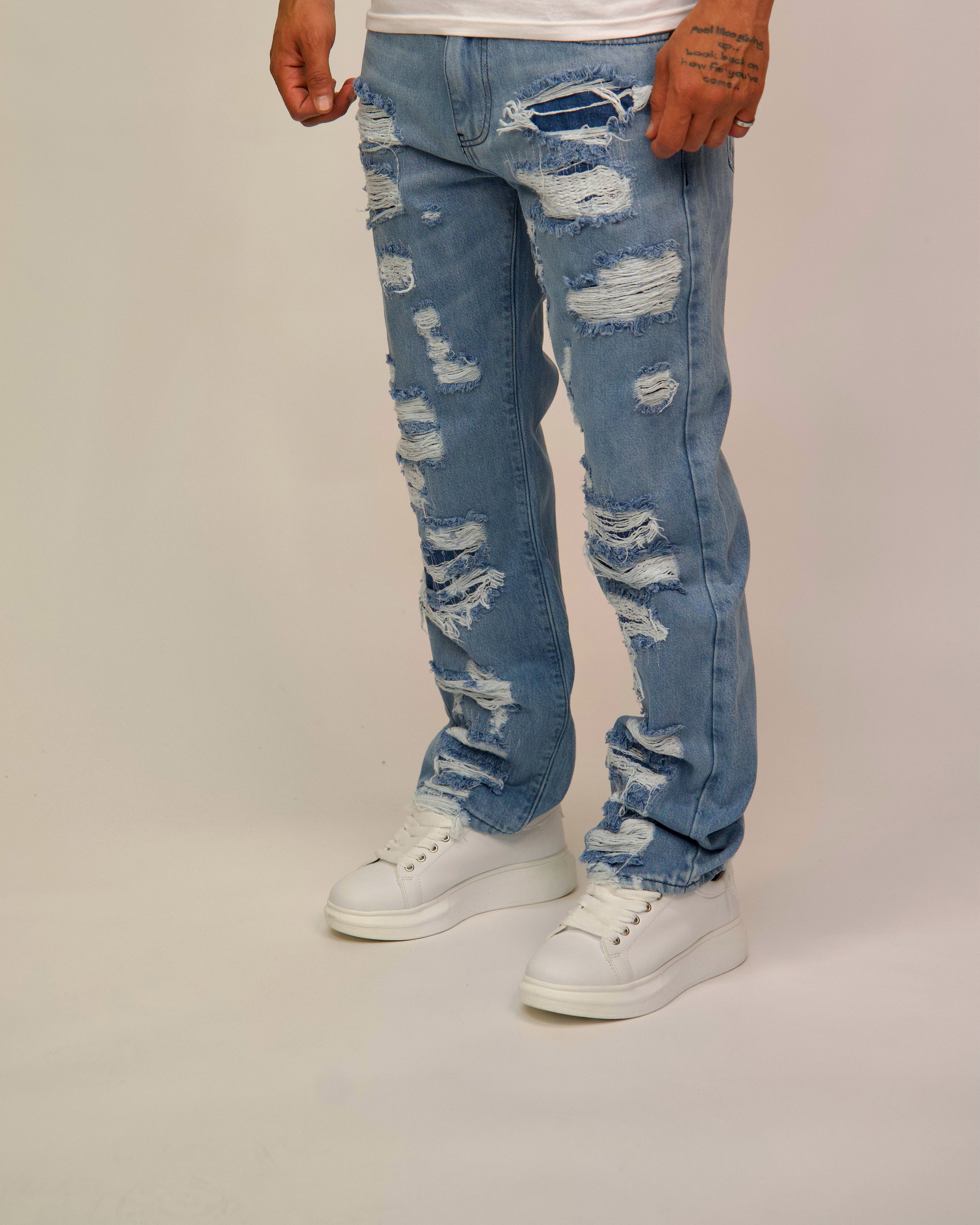 Heavy Distressed Jeans