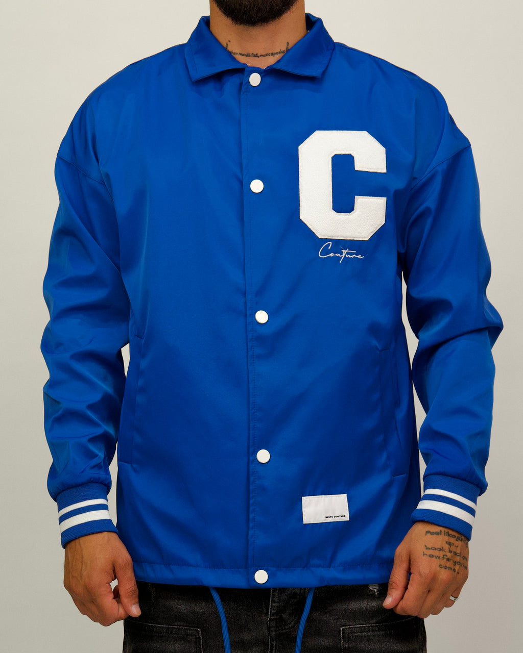 Collared Varsity 'C' Detail Jacket