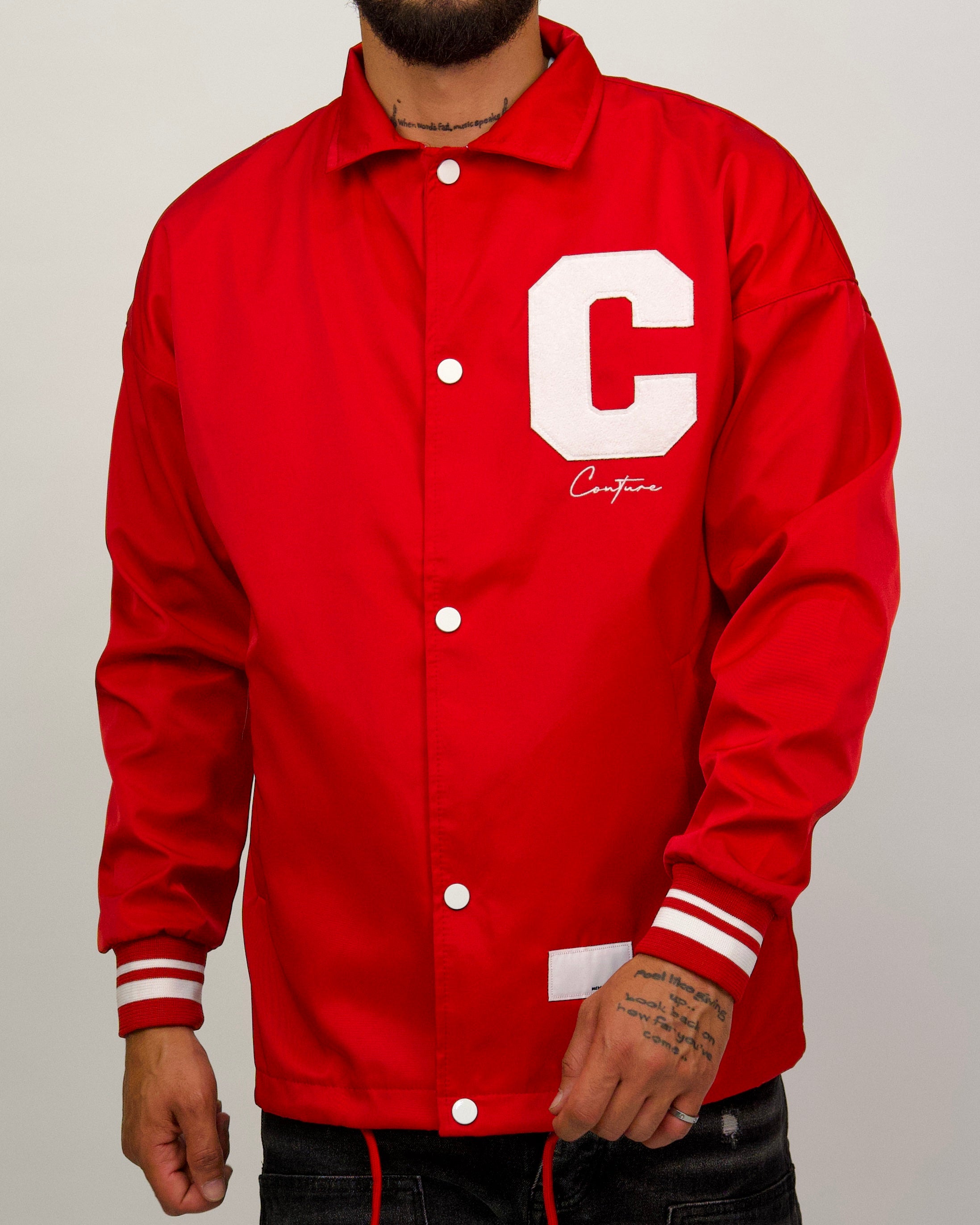 Collared Varsity 'C' Detail Jacket