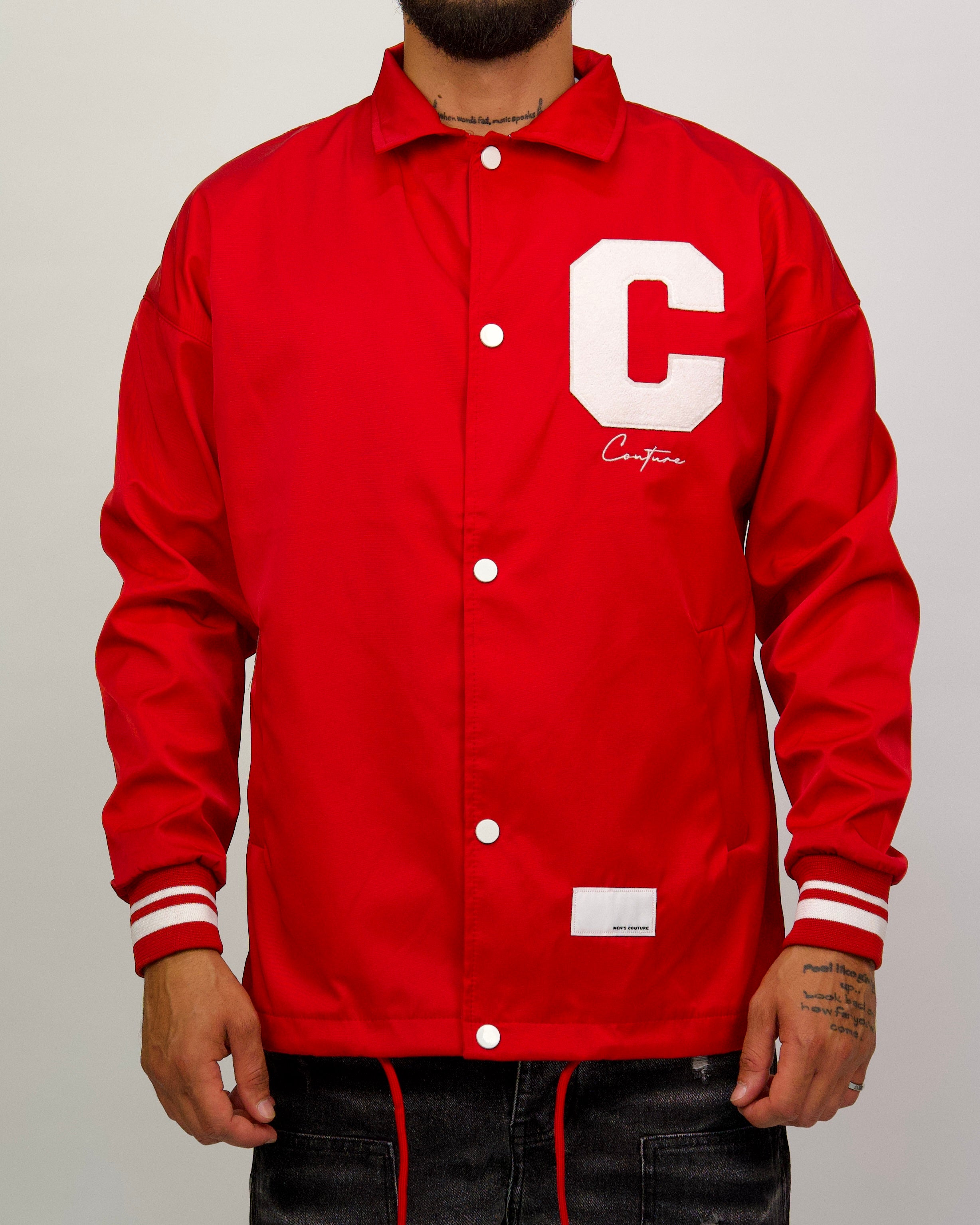 Collared Varsity 'C' Detail Jacket