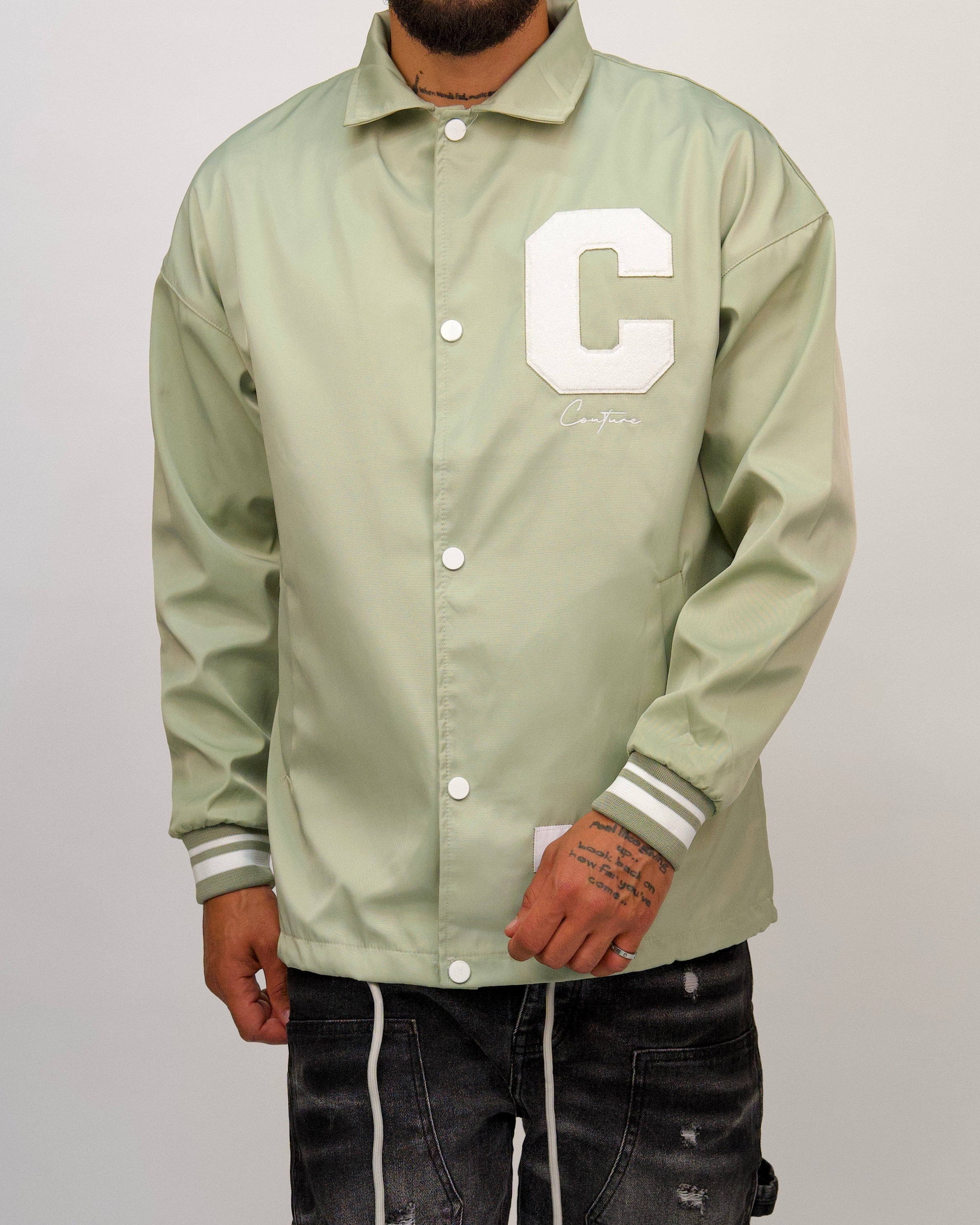 Collared Varsity 'C' Detail Jacket