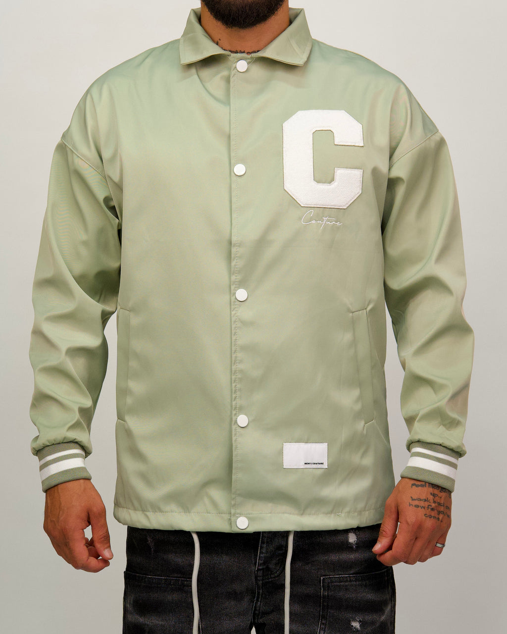 Collared Varsity 'C' Detail Jacket