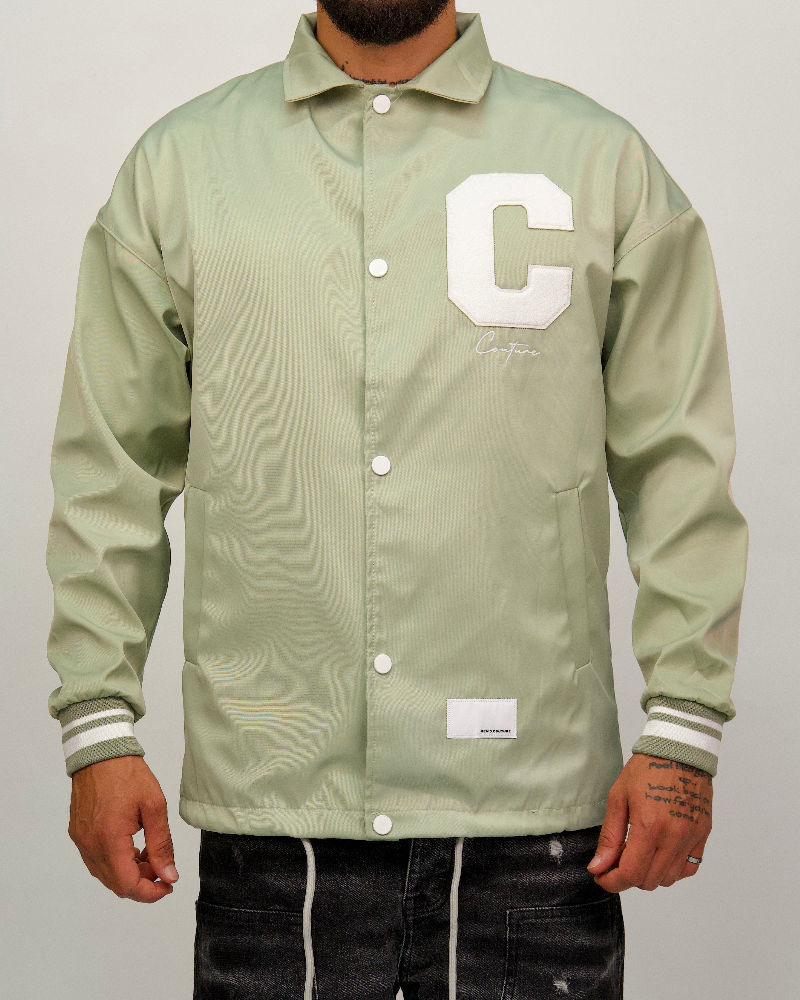 Collared Varsity 'C' Detail Jacket
