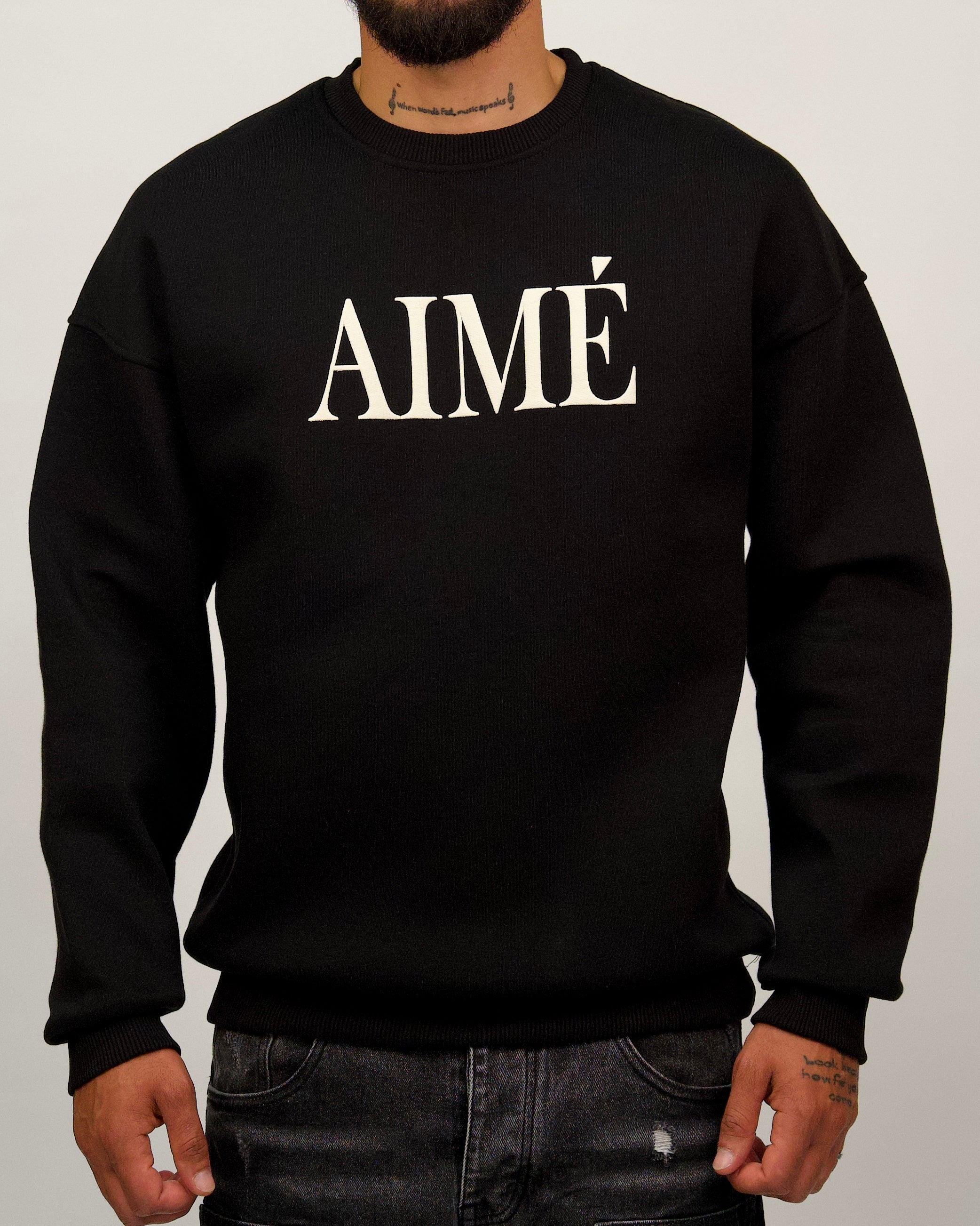 'AIME' Print Sweater