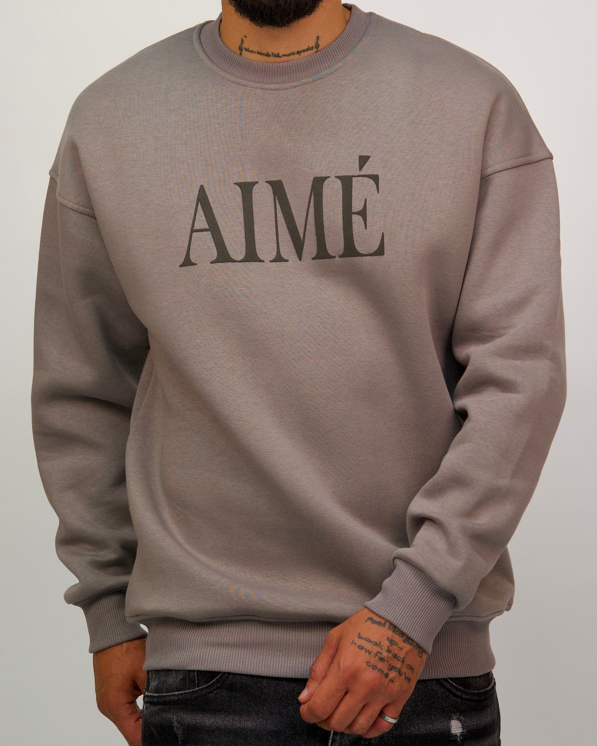 'AIME' Print Sweater