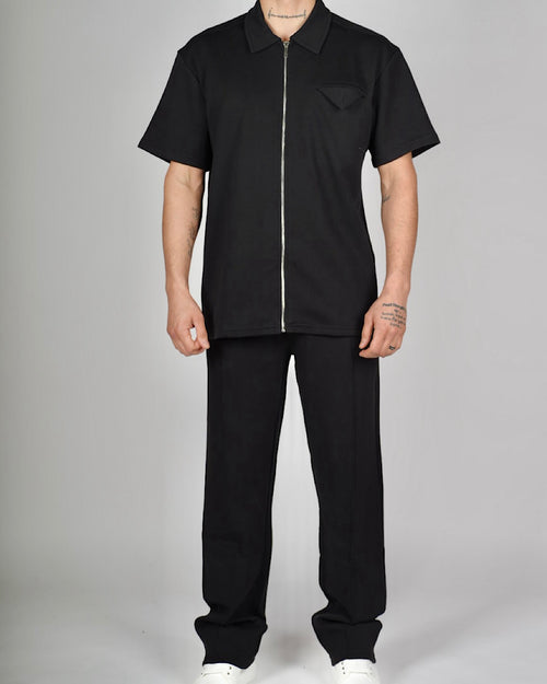 Minimal Zip Shirt & Trouser Set