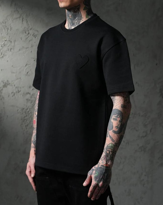 Oversized Heart Outline T-Shirt