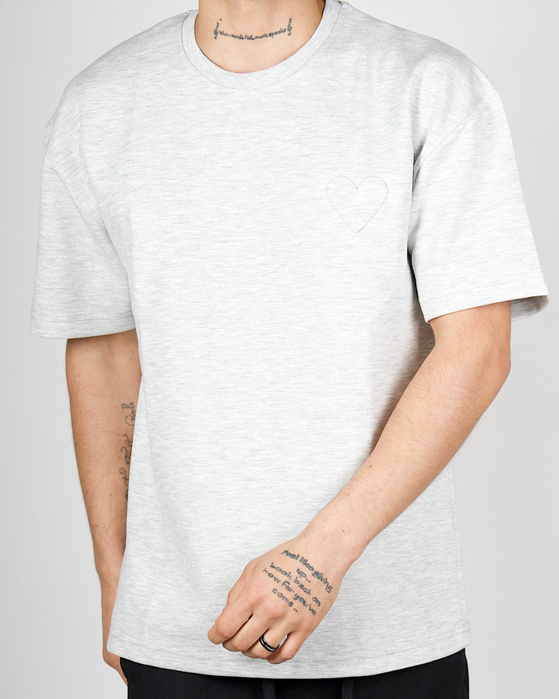 Oversized Heart Outline T-Shirt