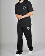 Heart Emblem T-Shirt & Trouser Set