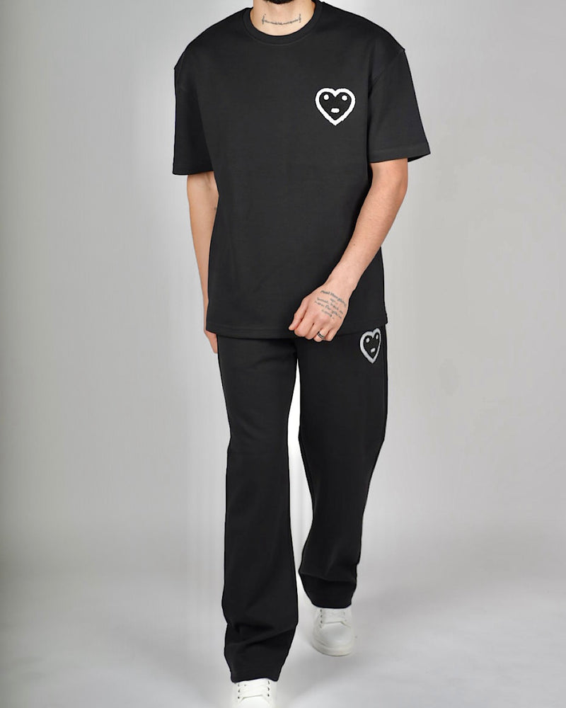 Heart Emblem T-Shirt & Trouser Set