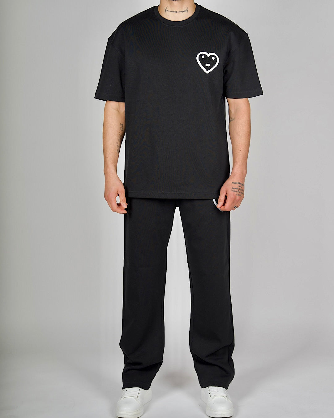 Heart Emblem T-Shirt & Trouser Set