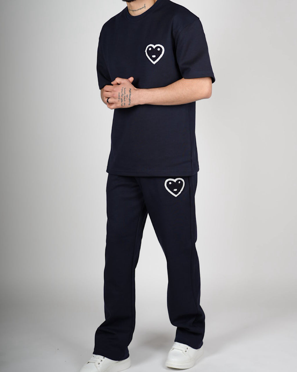 Heart Emblem T-Shirt & Trouser Set