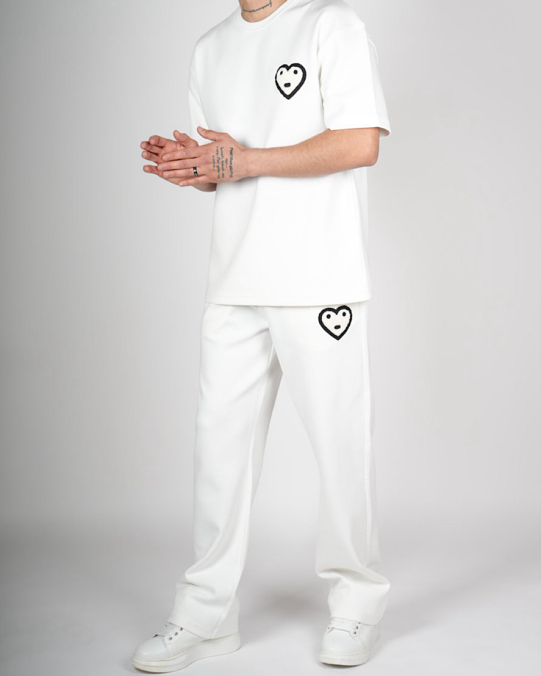 Heart Emblem T-Shirt & Trouser Set