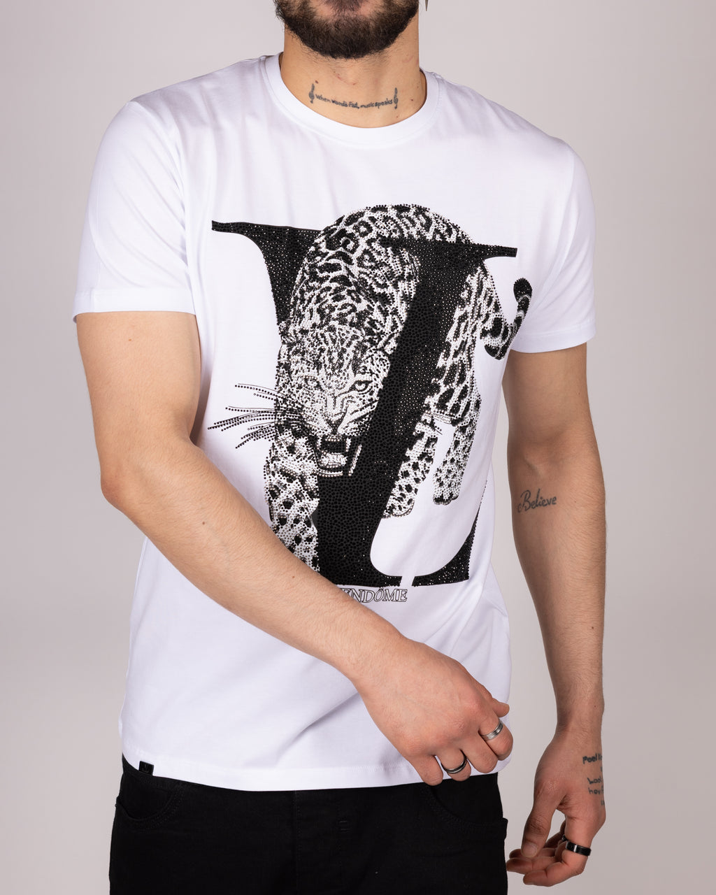 Leopard Luxe Diamante T-Shirt