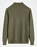 Green Mock Neck Sweatshirt