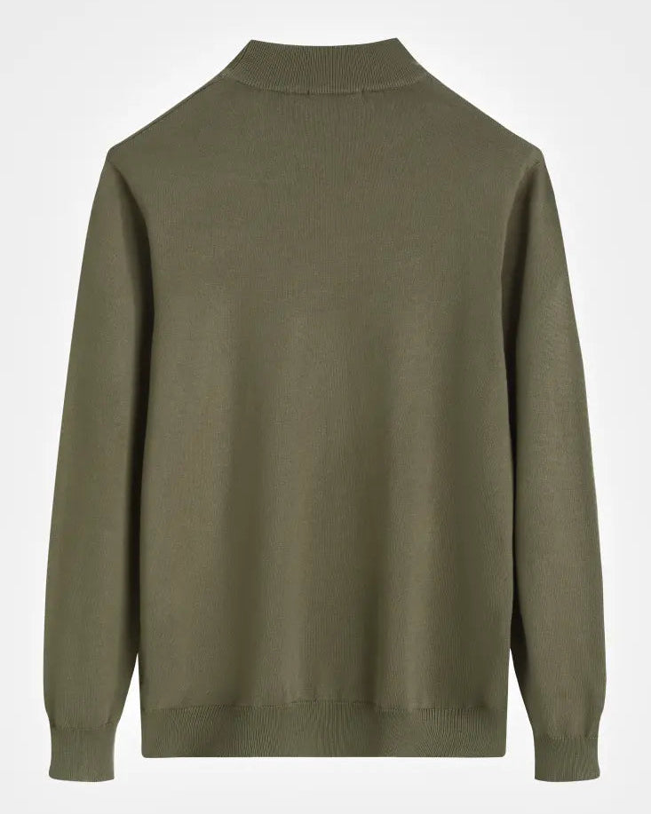 Green Mock Neck Sweatshirt