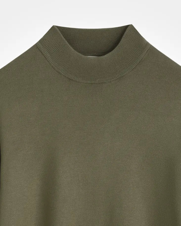 Green Mock Neck Sweatshirt