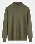 Green Mock Neck Sweatshirt