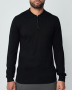 Quarter Zip Long Sleeve Polo Sweatshirts