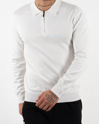 Quarter Zip Long Sleeve Polo Sweatshirts
