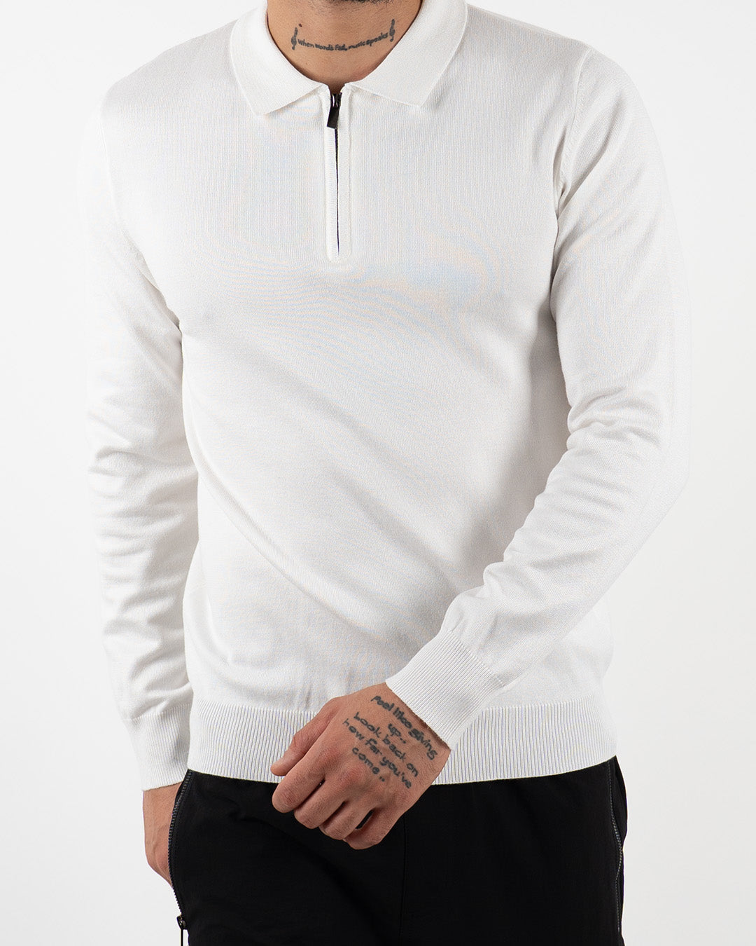 Quarter Zip Long Sleeve Polo Sweatshirts