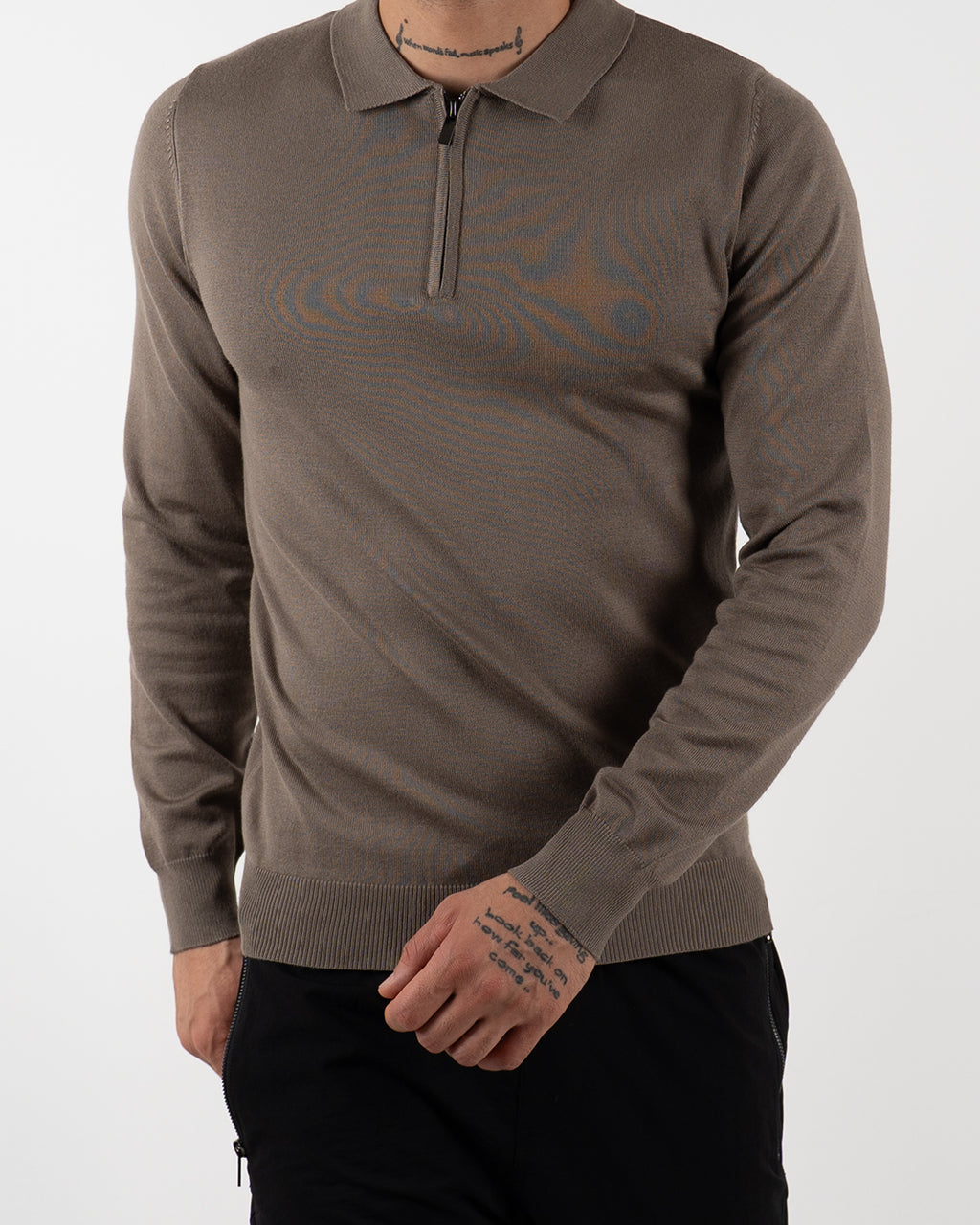 Quarter Zip Long Sleeve Polo Sweatshirts
