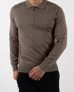 Quarter Zip Long Sleeve Polo Sweatshirts