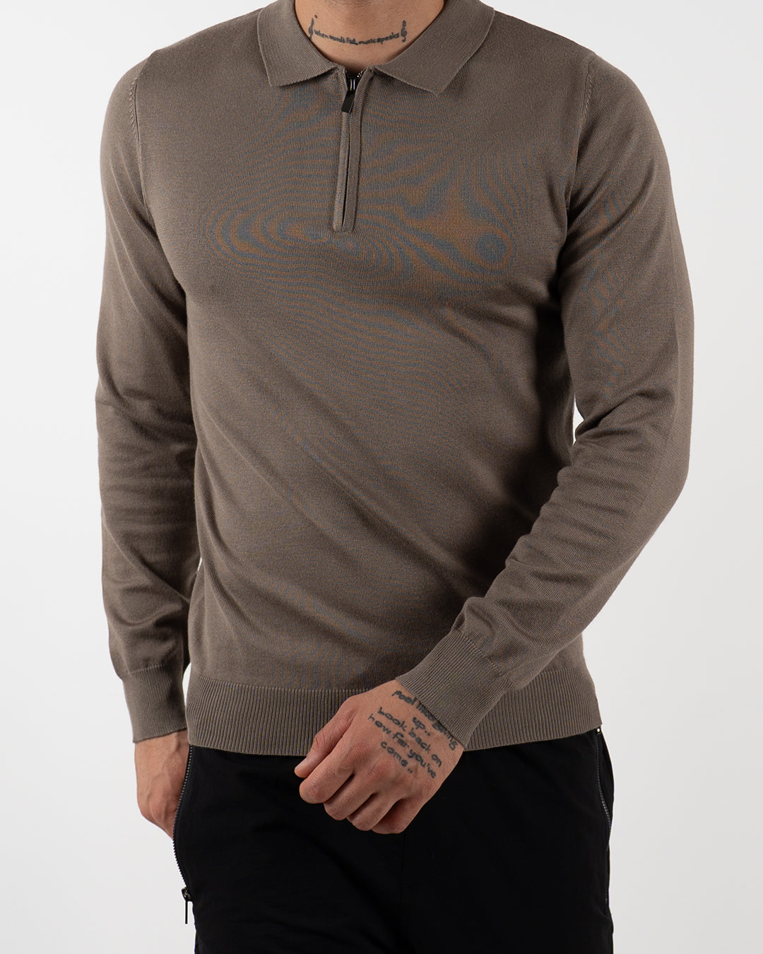 Quarter Zip Long Sleeve Polo Sweatshirts