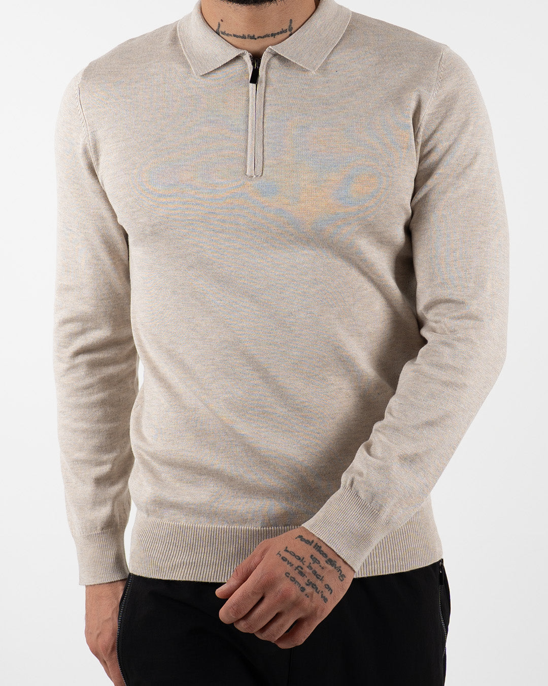 Quarter Zip Long Sleeve Polo Sweatshirts