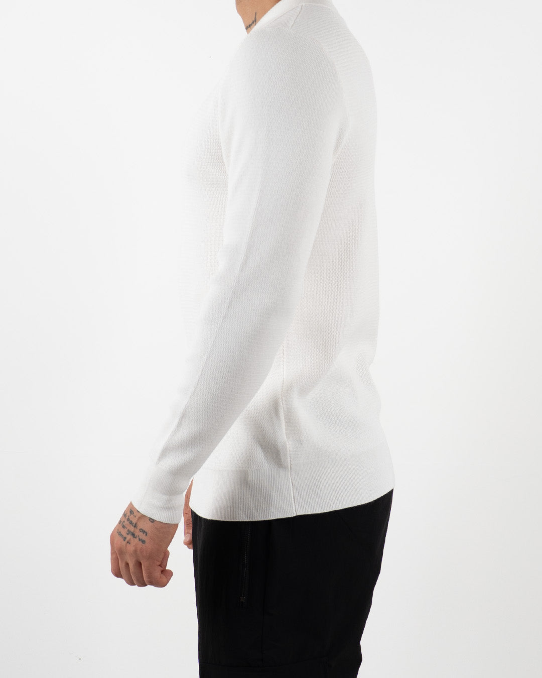 Minimal Zip-Collar Knit Polo